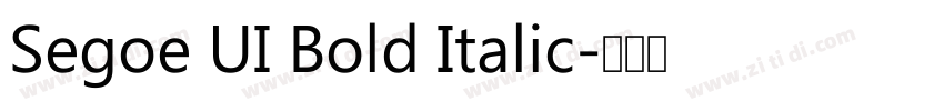 Segoe UI Bold Italic字体转换